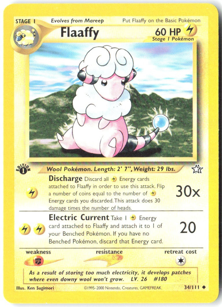 Flaaffy 1st Edition Uncommon Neo Genesis 034/111 NM Ken Sugimori