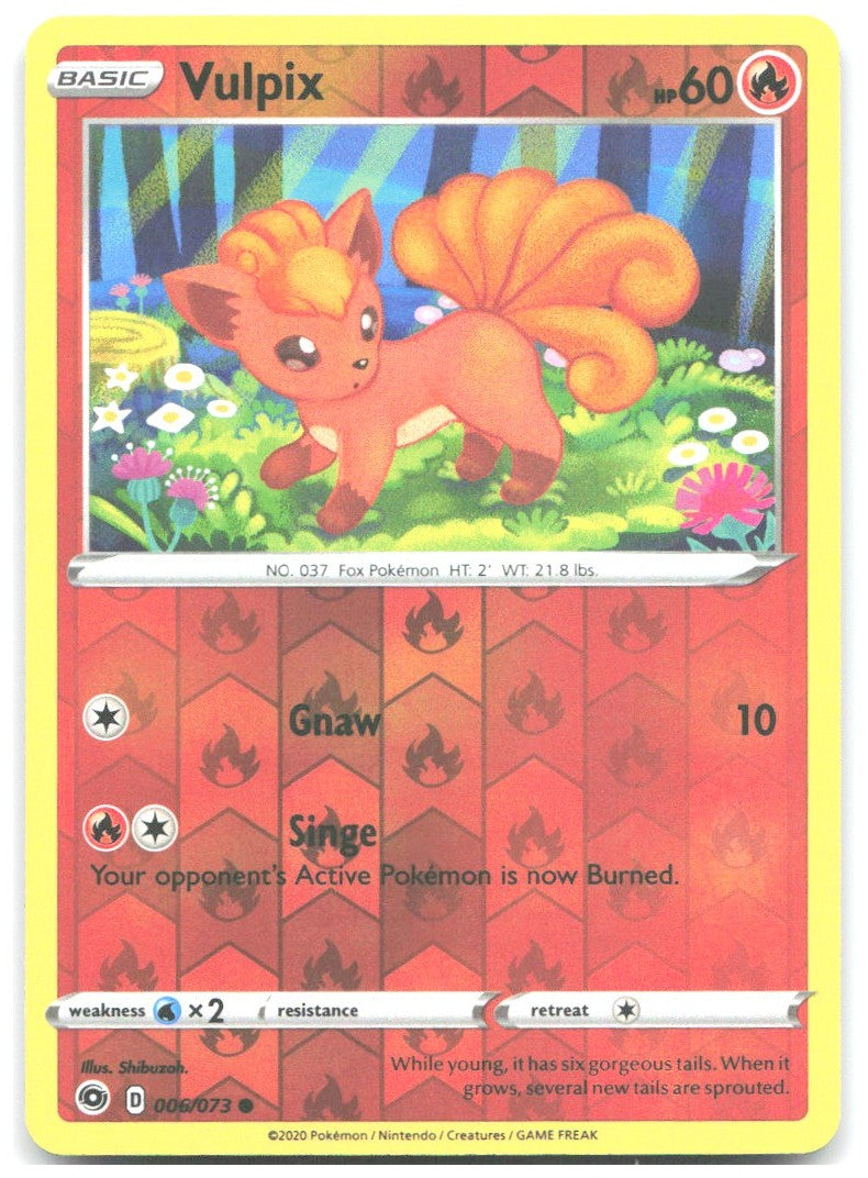 Vulpix Reverse Holo Common Champion's Path 06/73 NM Shibuzoh