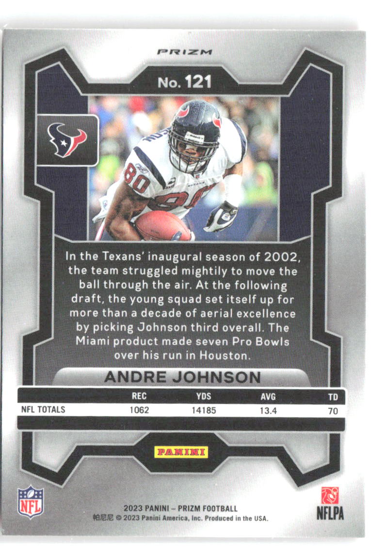 Andre Johnson Panini Prizm - Lazer 121 2023 Houston Texans