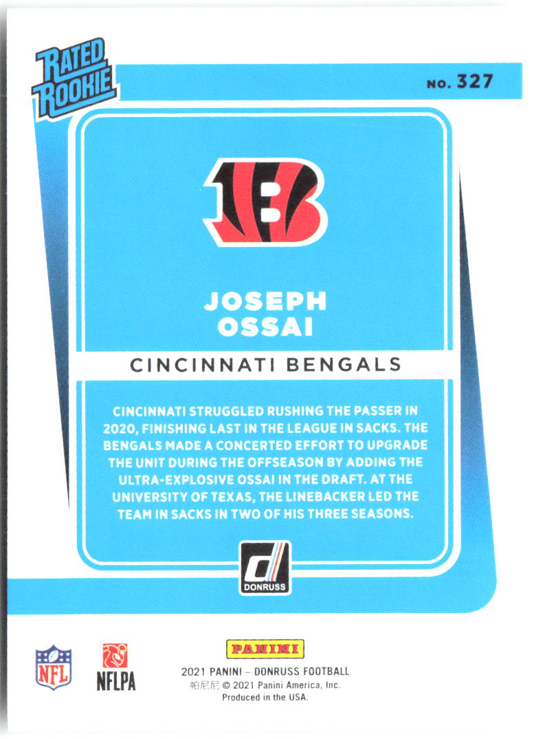 Joseph Ossai Donruss 327 2021 Cincinnati Bengals RC