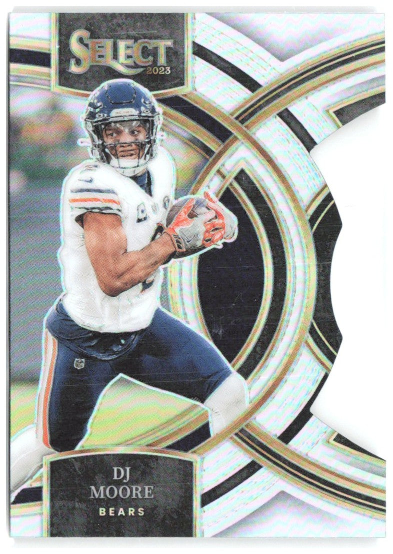 DJ Moore Panini Select - Silver Prizms Die Cuts 159 2023 Chicago Bears