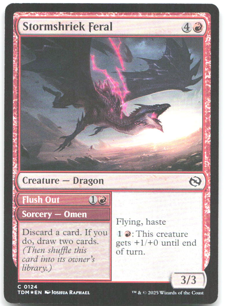 Stormshriek Feral Foil C Tarkir Dragonstorm 124 NM Joshua Raphael