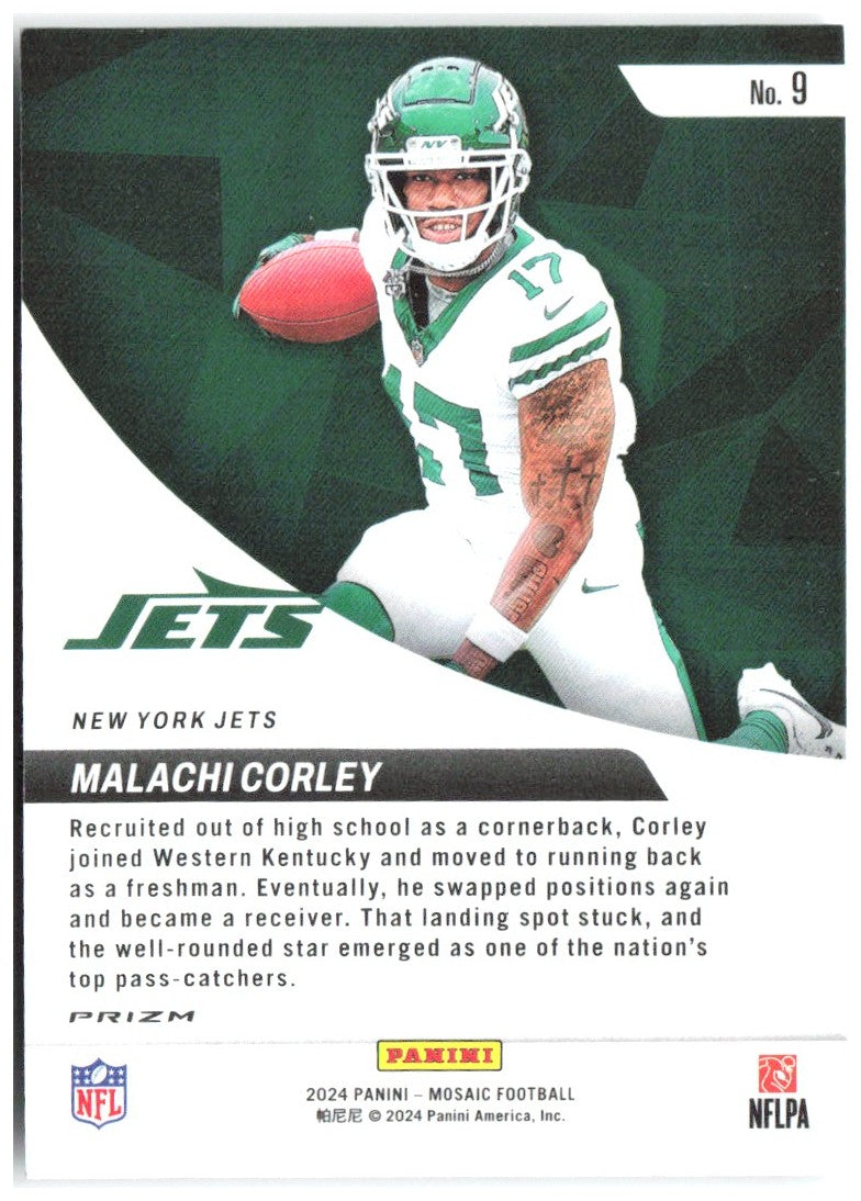 Malachi Corley Panini Mosaic - Elevate Mosaic 9 2024 New York Jets
