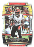 Chris Evans Select - Black and Gold Prizm Die Cut 96 2021 Cincinnati Bengals
