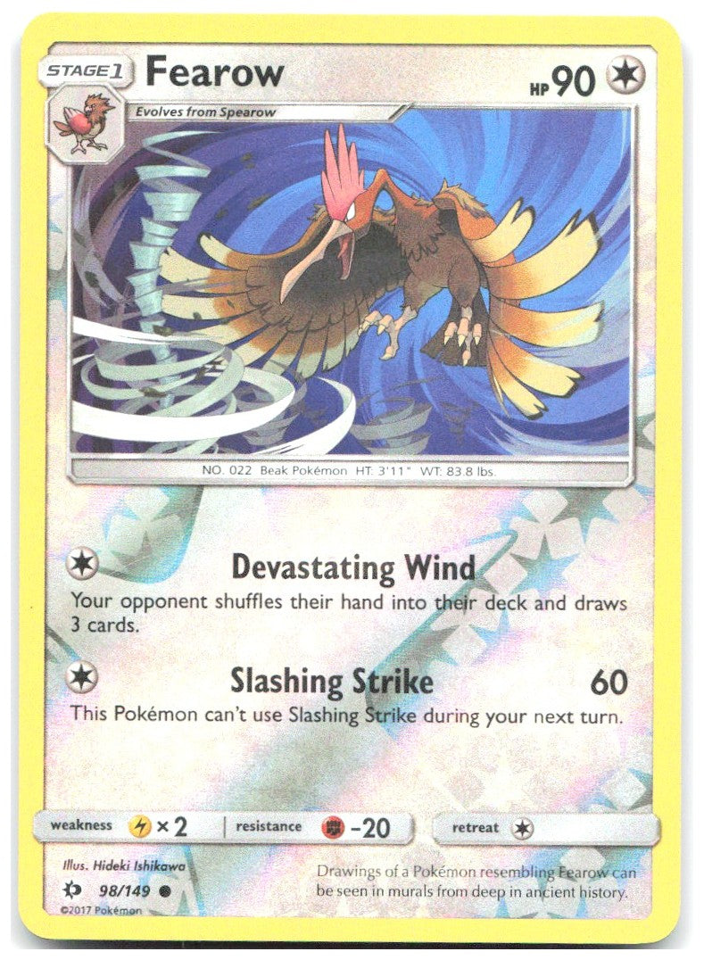 Fearow Reverse Holo Common SM Base Set 98/149 NM Hideki Ishikawa