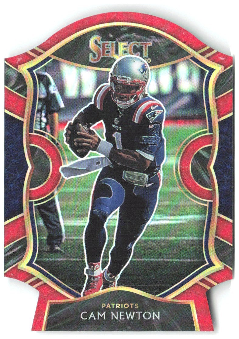 Cam Newton Panini Select - Red Prizm Die Cut 36 2020 New England Patriots