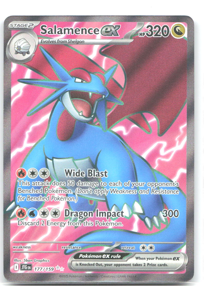 Salamence ex Holo Ultra Rare SV09: Journey Together 177/159 NM 5ban Graphics