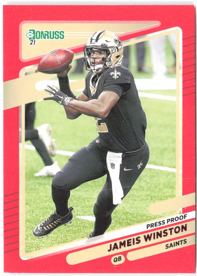 Jameis Winston Donruss - Press Proof Red 4 2021 New Orleans Saints