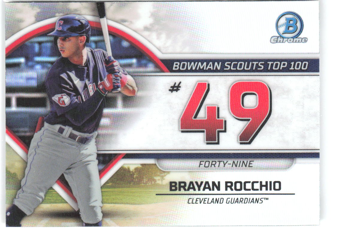 Brayan Rocchio Bowman - Bowman Scouts Top 100 BTP-49 2023 Cleveland Guardians