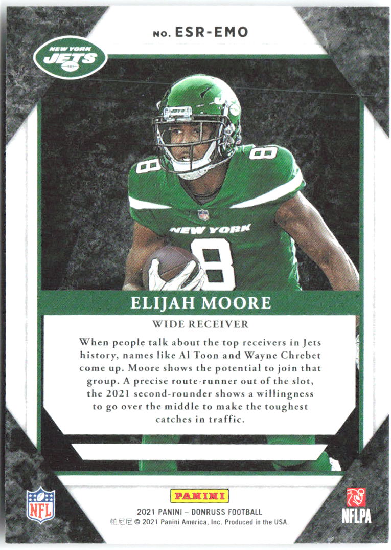 Elijah Moore Donruss - Elite Series Rookies ESR-EMO 2021 New York Jets