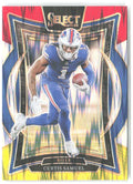 Curtis Samuel Panini Select - Red & Yellow Prizm Shock 23 2024 Buffalo Bills