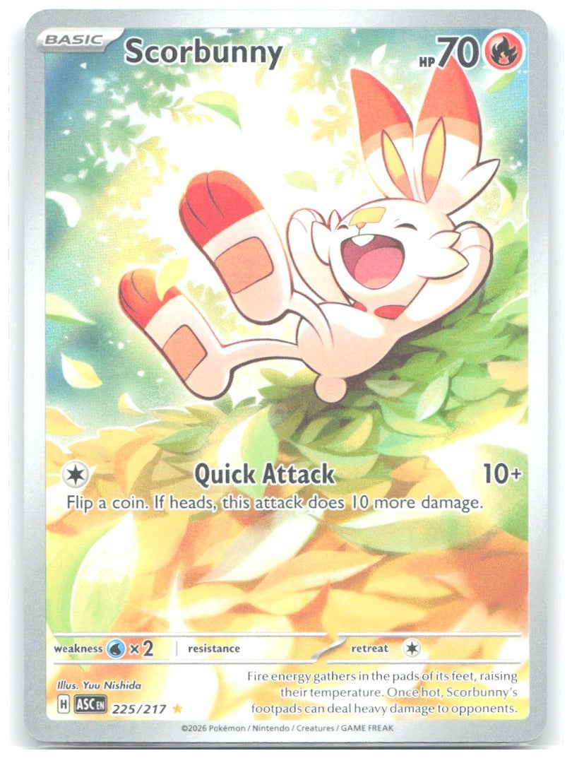 Scorbunny Holo Illustration Rare ME Ascended Heroes 225/217 NM Yuu Nishida