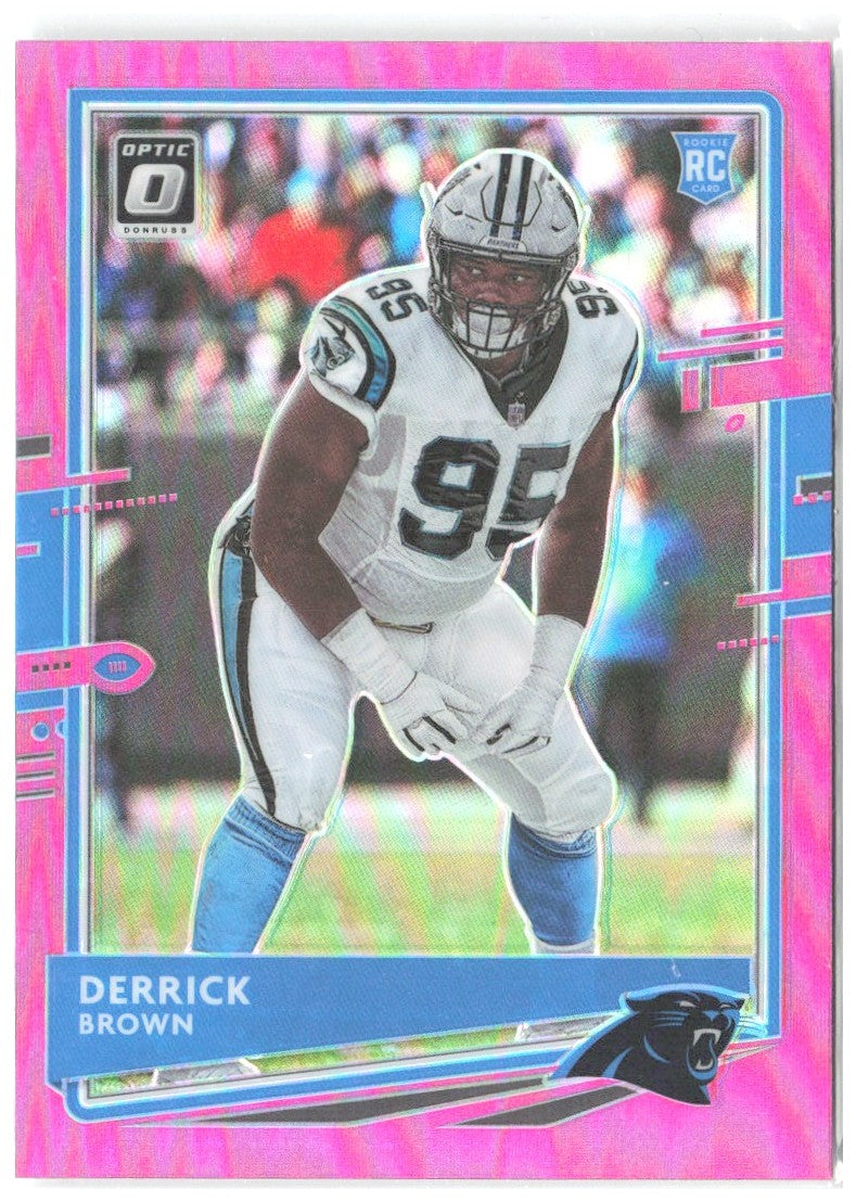 Derrick Brown Donruss Optic - Pink 114 2020 Carolina Panthers