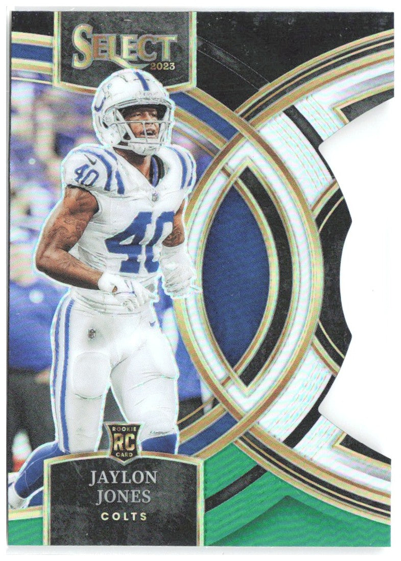 Jaylon Jones Select Black and Green Prizms Die Cuts 146 2023 Indianapolis Colts