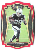 Bryan Edwards Panini Select - Red Prizm Die Cut 176 2020 Las Vegas Raiders