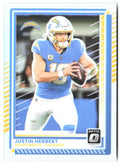 Justin Herbert Donruss Optic - Holo 109 2025 Los Angeles Chargers