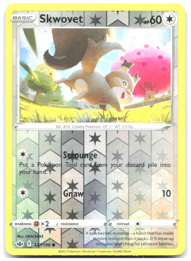 Skwovet Reverse Holo Common SWSH06 Chilling Reign 127/198 NM OKACHEKE