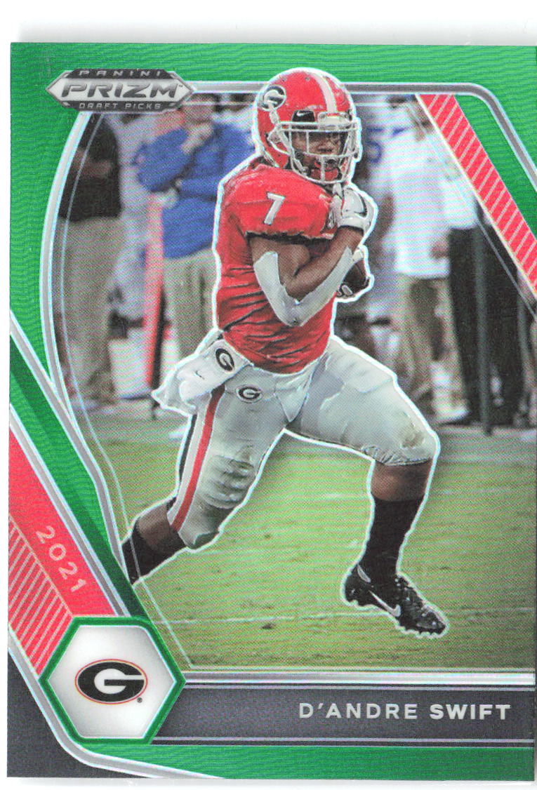 D'Andre Swift Panini Prizm Draft Picks - Green 75 2021 Georgia Bulldogs