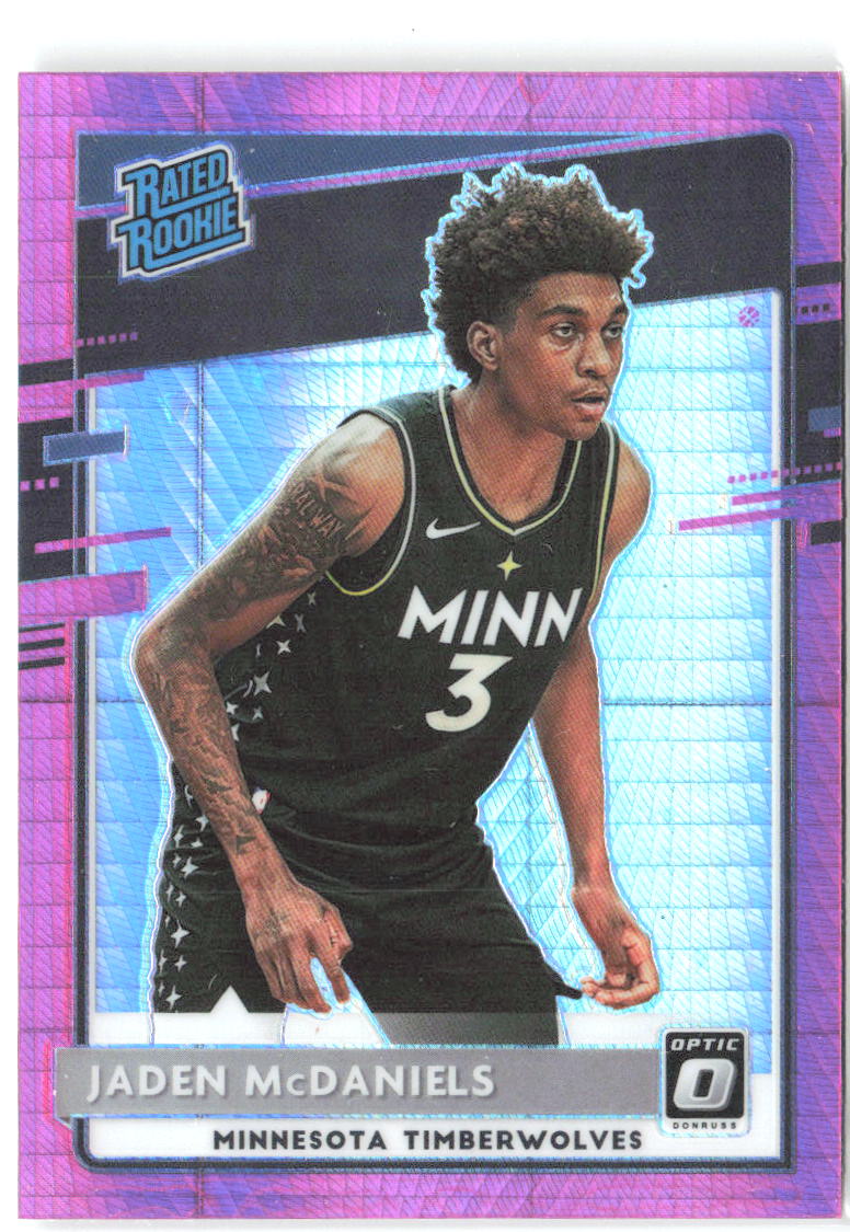 Jaden McDaniels Donruss Optic - Hyper Pink 178 2020-21 Minnesota Timberwolves