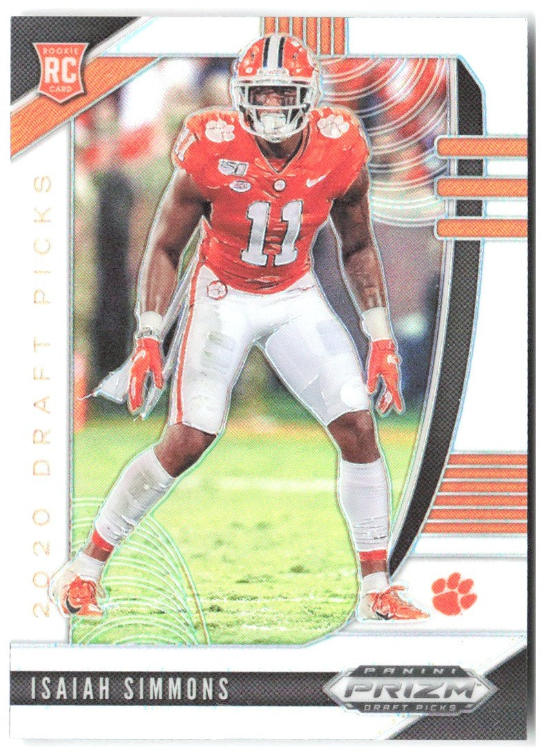Isaiah Simmons Panini Prizm Draft Picks - Prizms Silver 154 2020 Clemson Tigers