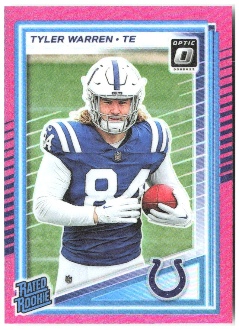 Tyler Warren Donruss Optic - Pink 234 2025 Indianapolis Colts