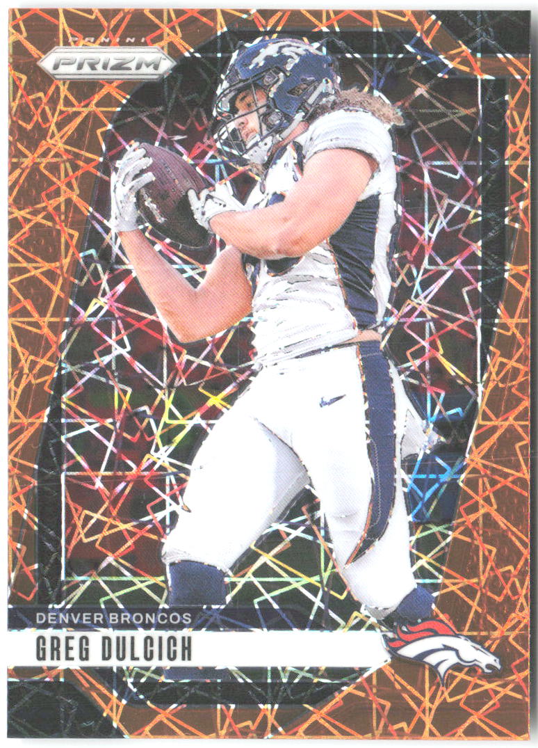 Greg Dulcich Panini Prizm - Lazer 85 2024 Denver Broncos