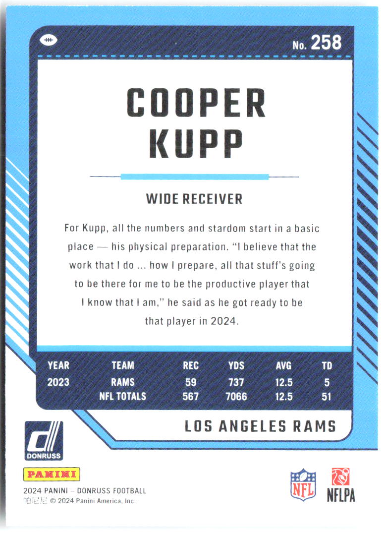 Cooper Kupp Donruss 258 2024 Los Angeles Rams