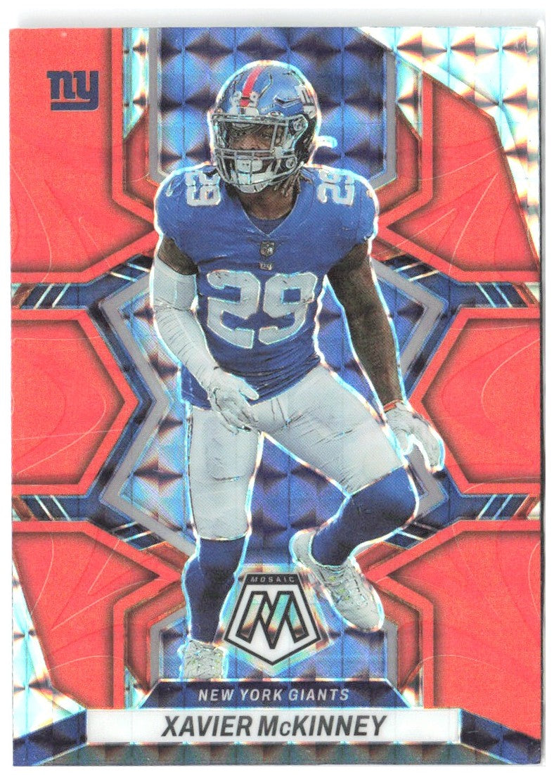 Xavier McKinney Panini Mosaic - Mosaic Reactive Orange 149 2022 New York Giants