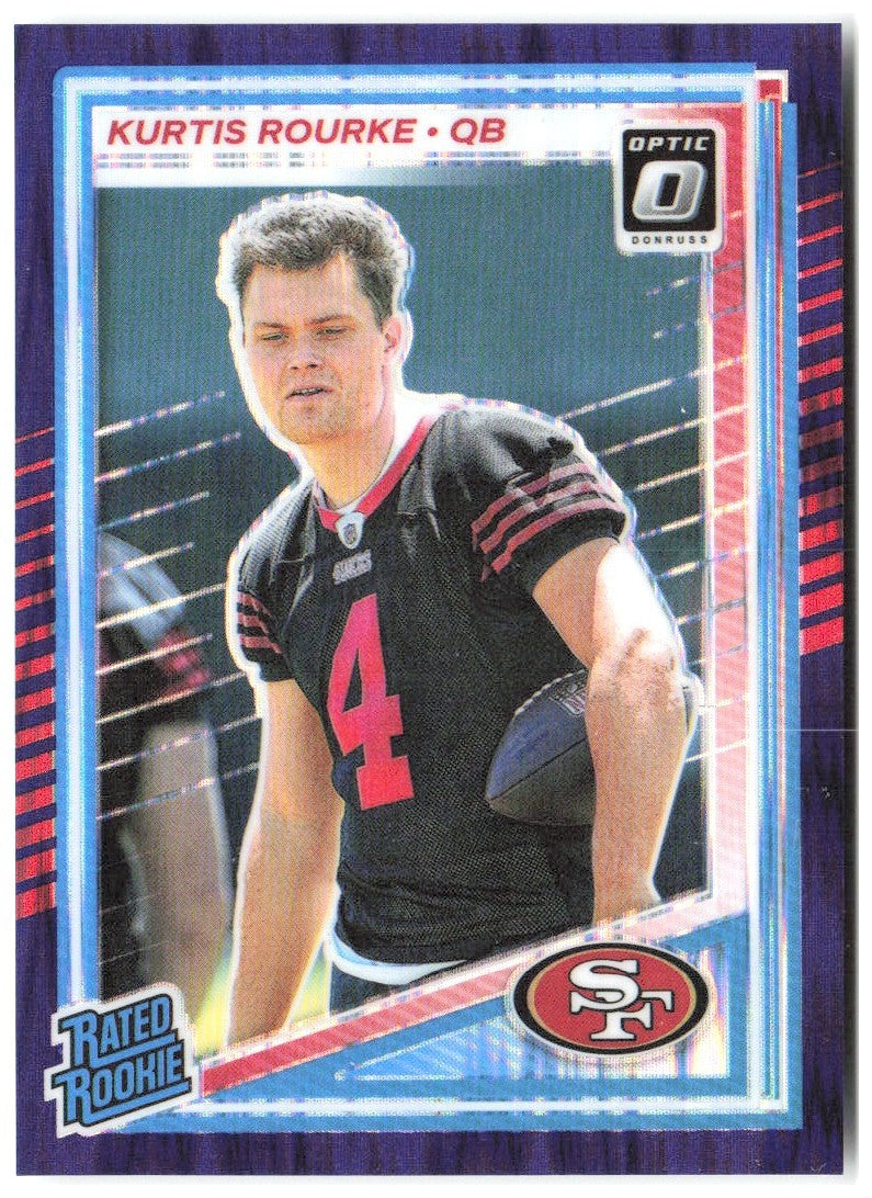 Kurtis Rourke Donruss Optic - Purple Shock 243 2025 San Francisco 49ers