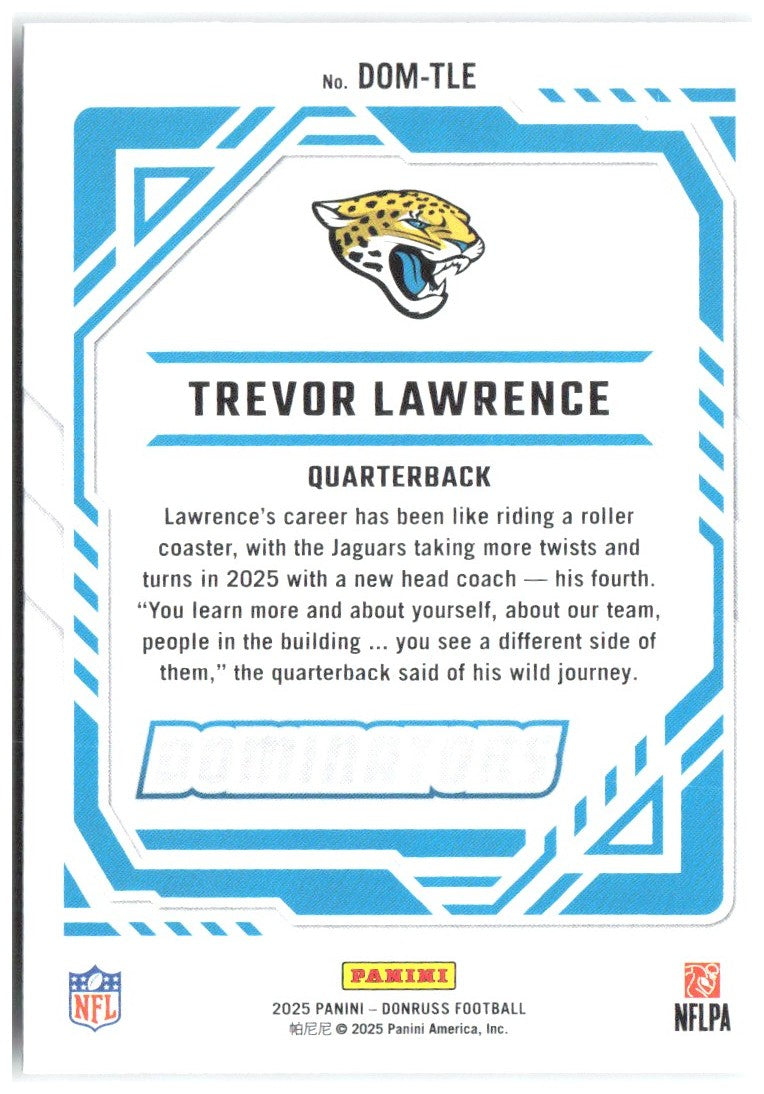 Trevor Lawrence Donruss - Dominators DOM-TLE 2025 Jacksonville Jaguars
