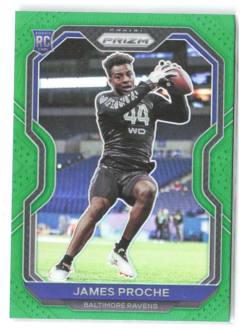 James Proche Panini Prizm - Prizm Green 382 2020 Baltimore Ravens