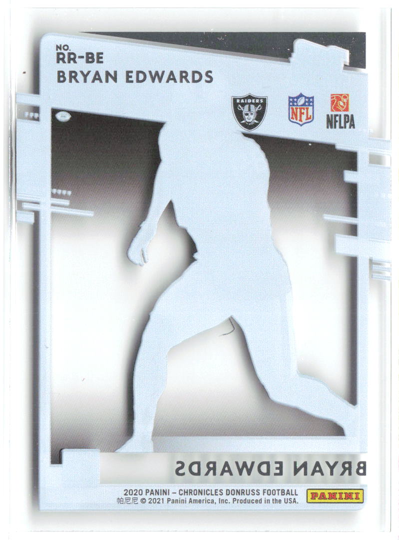 Bryan Edwards Chronicles - Clearly Donruss Rookies RR-BE 2020 Las Vegas Raiders