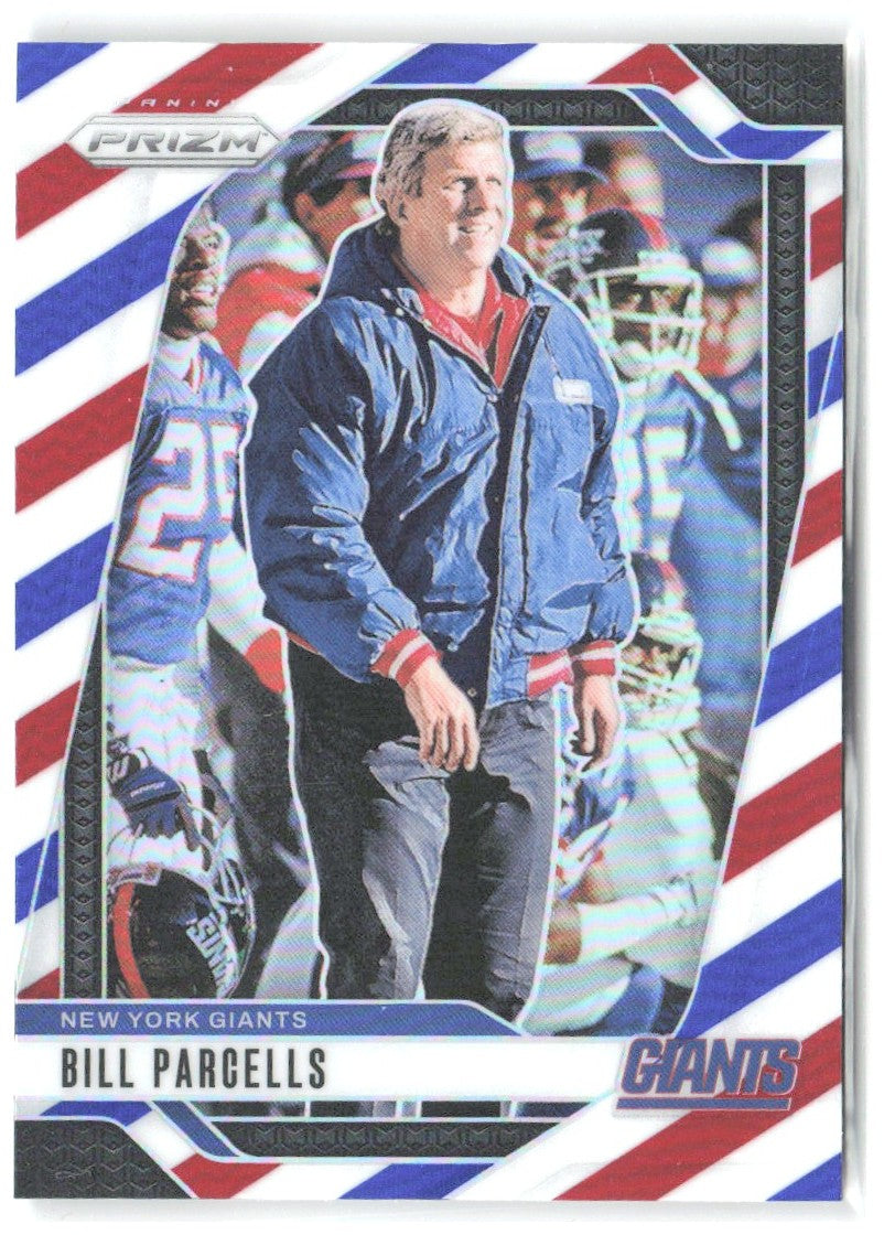 Bill Parcells Panini Prizm - Red White and Blue 221 2024 New York Giants