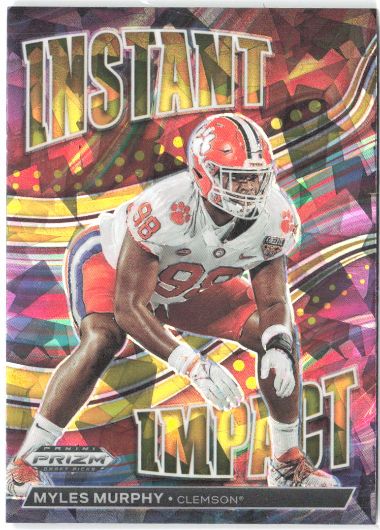 Myles Murphy Prizm Draft Picks Instant Impact Gold Ice II-23 2023 Clemson Tigers