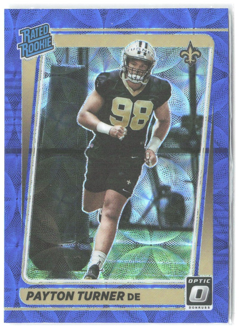 Payton Turner Donruss Optic - Blue Scope 259 2021 New Orleans Saints
