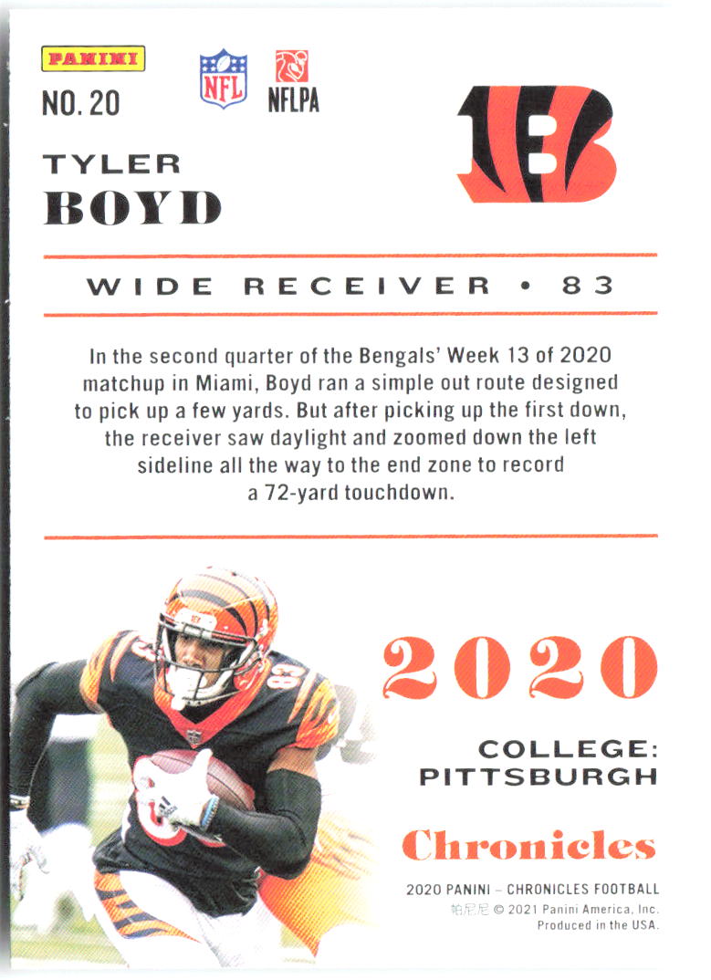 Tyler Boyd Base Panini Chronicles 20 NM