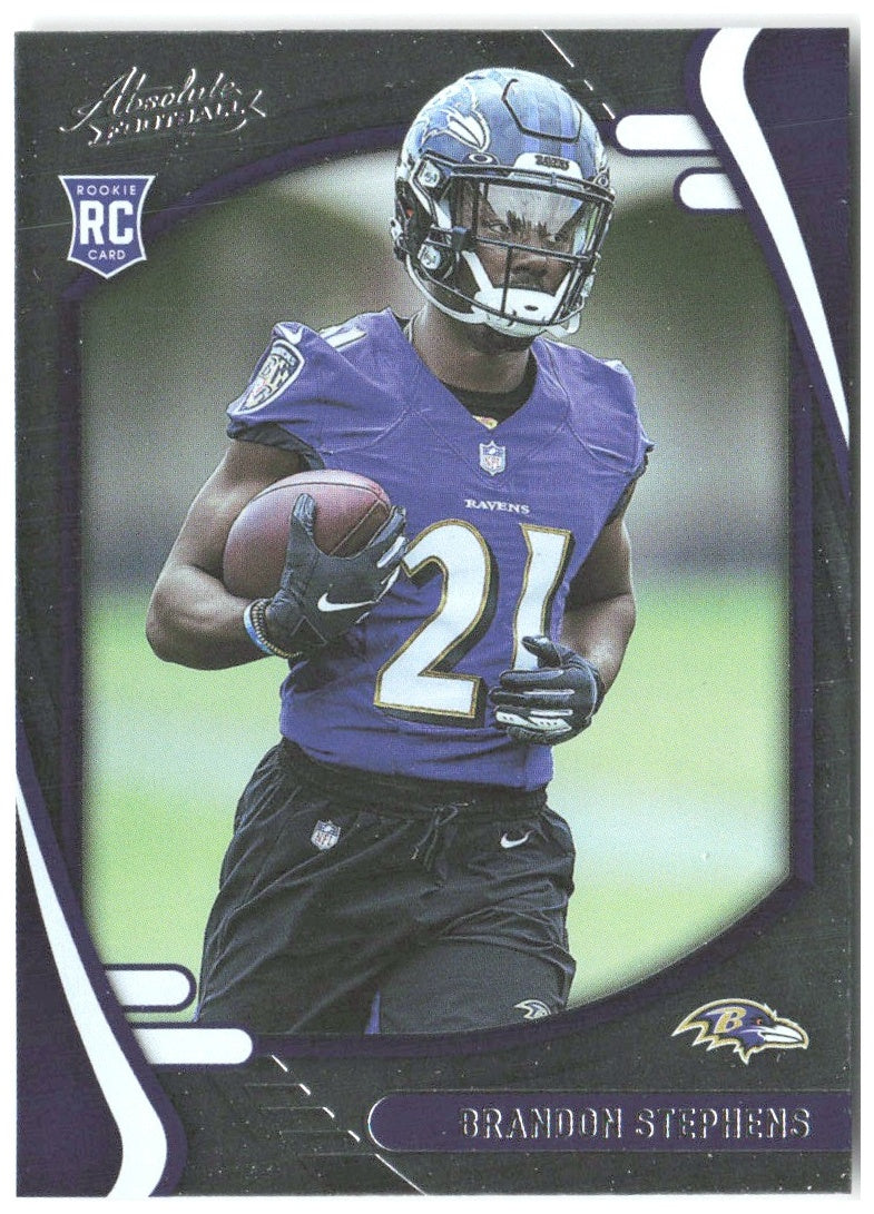 Brandon Stephens Panini Absolute - Retail 195 2021 Baltimore Ravens RC