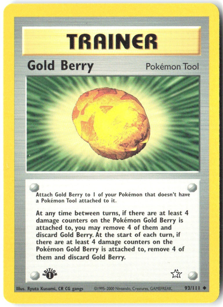 Gold Berry 1st Edition Uncommon Neo Genesis 093/111 NM Ryuta Kusumi CR CG gangs