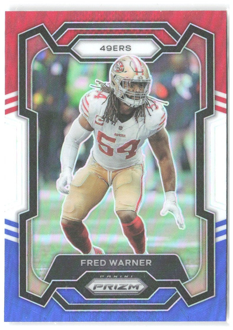 Fred Warner Panini Prizm - Red White and Blue 270 2023 San Francisco 49ers