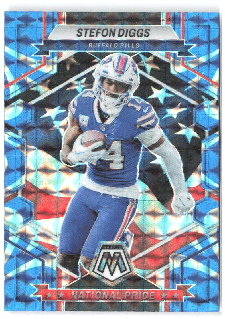 Stefon Diggs Panini Mosaic - Reactive Blue Mosaic 270 2023 Buffalo Bills