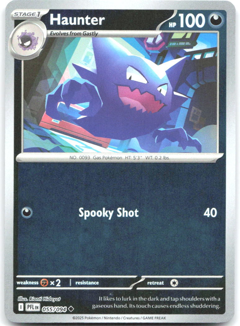 Haunter Reverse Holo Uncommon ME02: Phantasmal Flames 055/094 NM Rianti Hidayat