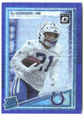 DJ Giddens Donruss - Optic Rated Rookies Blue Scope 364 2025 Indianapolis Colts