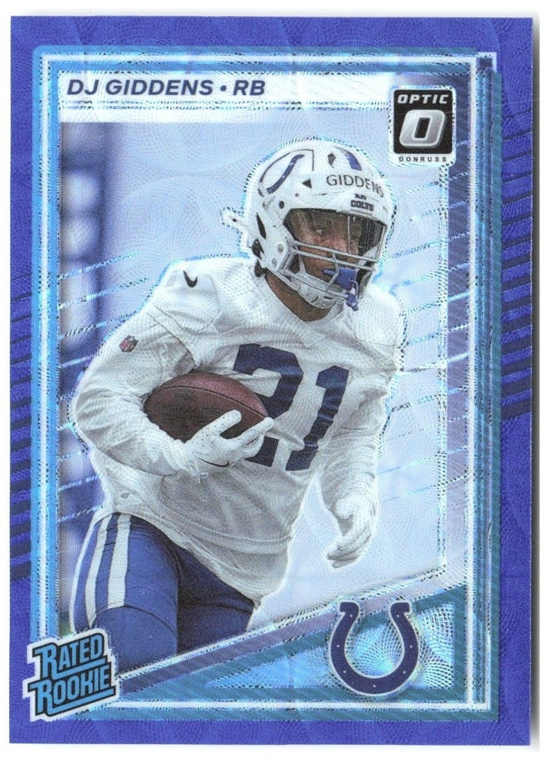 DJ Giddens Donruss - Optic Rated Rookies Blue Scope 364 2025 Indianapolis Colts