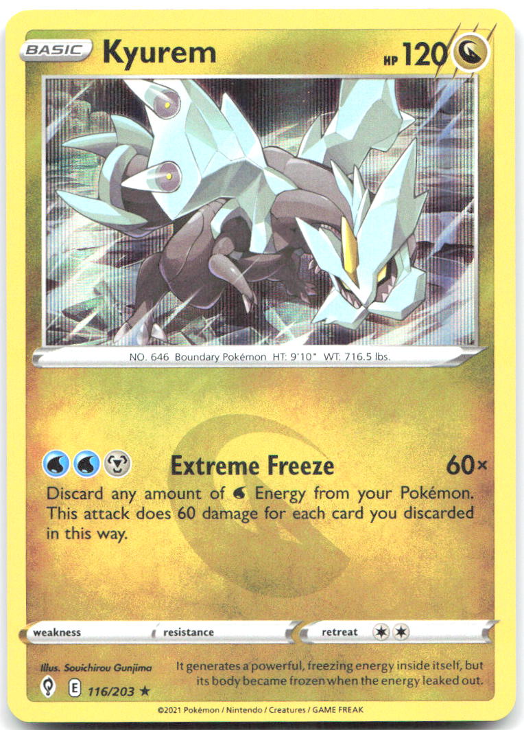 Kyurem Holo Rare SWSH07: Evolving Skies 116/203 NM Souichirou Gunjima
