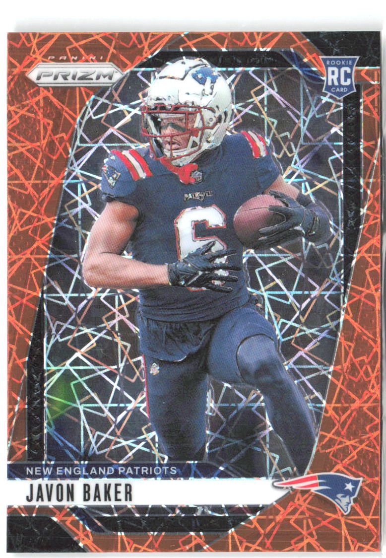 Javon Baker Panini Prizm - Lazer 344 2024 New England Patriots