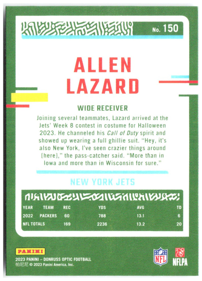 Allen Lazard Donruss Optic 150 2023 New York Jets