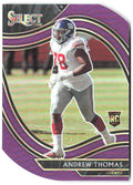 Andrew Thomas Panini Select - Purple Prizm Die Cut 387 2020 New York Giants