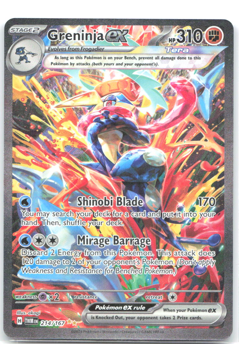 Greninja ex Holo Special Illustration Rare SV06: Twilight Masquerade 214/167 NM akagi