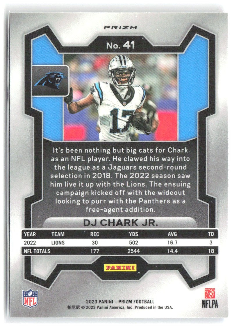 DJ Chark Jr. Panini Prizm - Red White and Blue 41 2023 Carolina Panthers