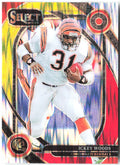 Ickey Woods Panini Select - Red & Yellow Prizm Shock 260 2024 Cincinnati Bengals